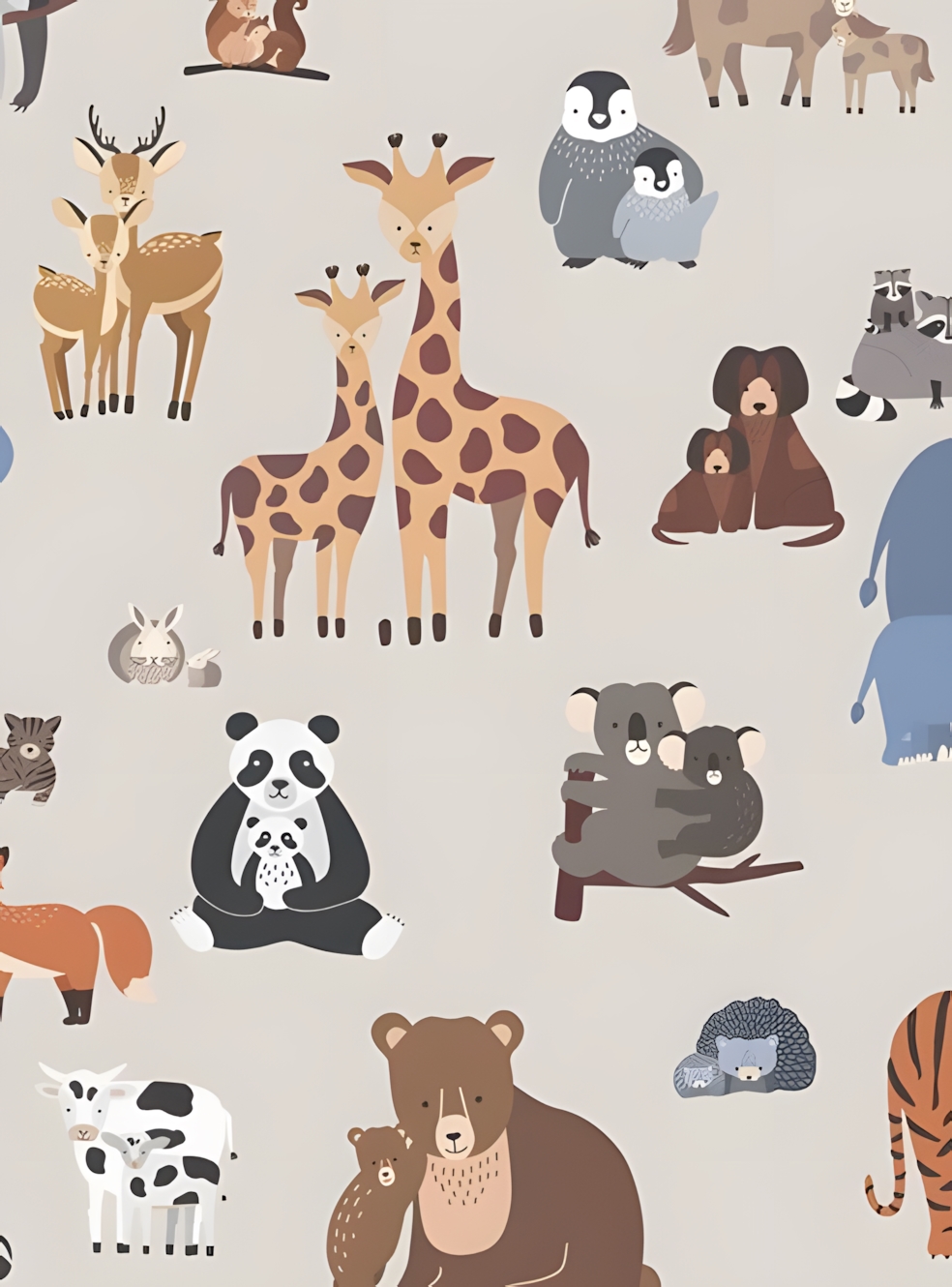 Animal Babies Childrens Roller Blind