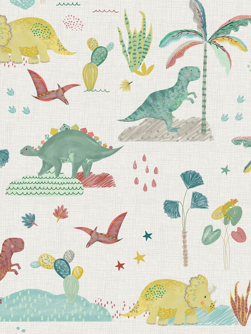 Rainforest Roar Natural Childrens Roller Blind