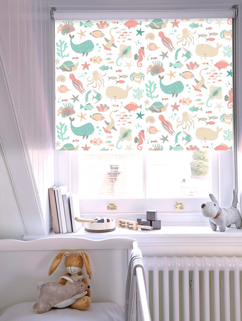 Under The Sea Pastel Childrens Roller Blind