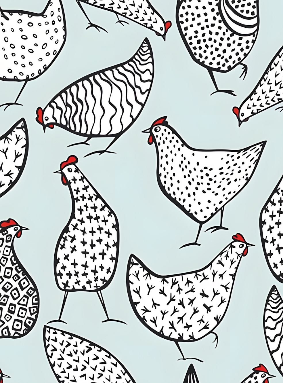 Chickens Duck Egg Roller Blind