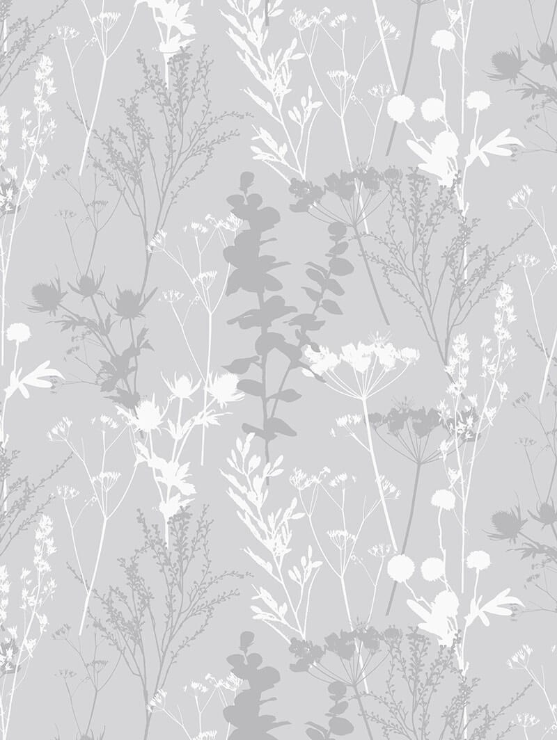 Meadow Leaf Grey Roller Blind