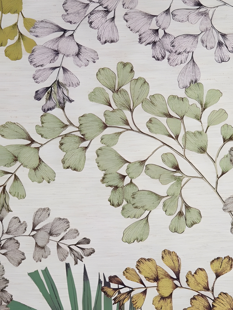 Maidenhair Fern on Linen Blackout Roller Blind