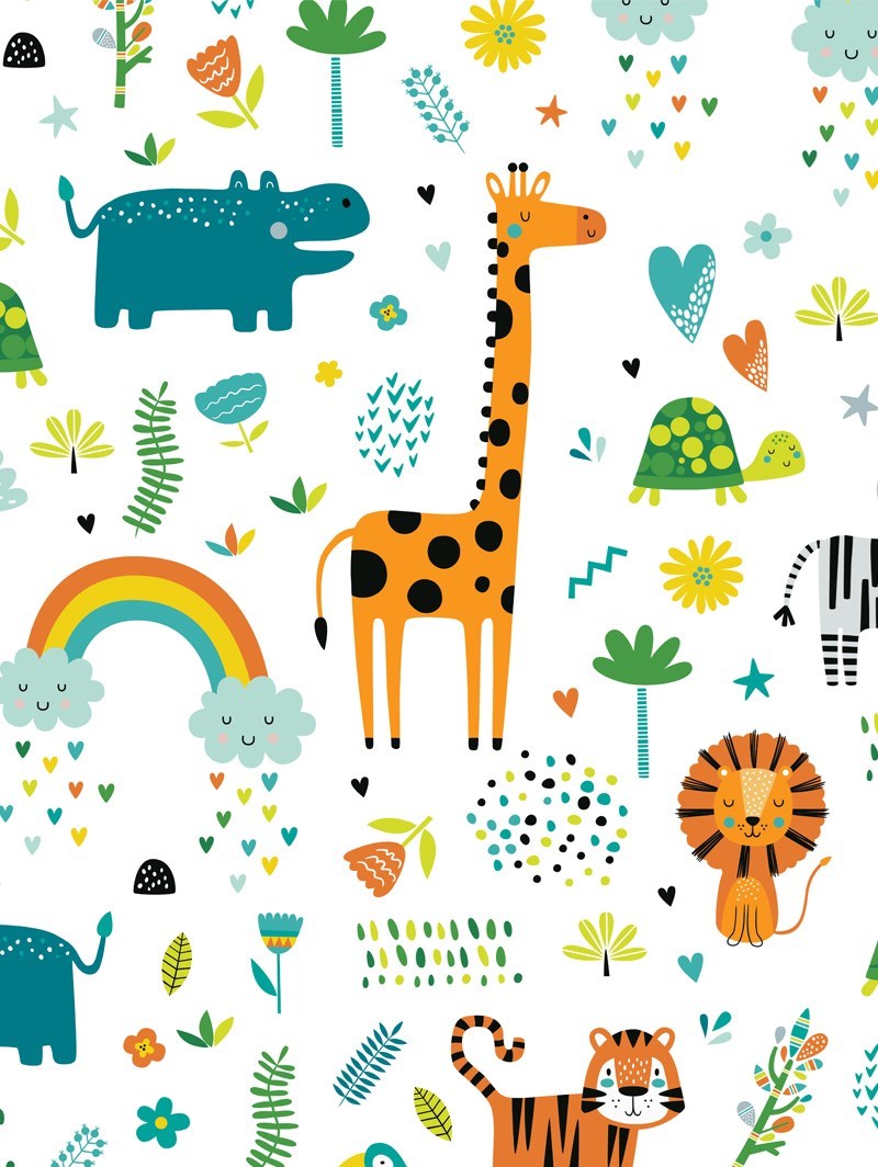 Happy Jungle Sky Childrens Roller Blind