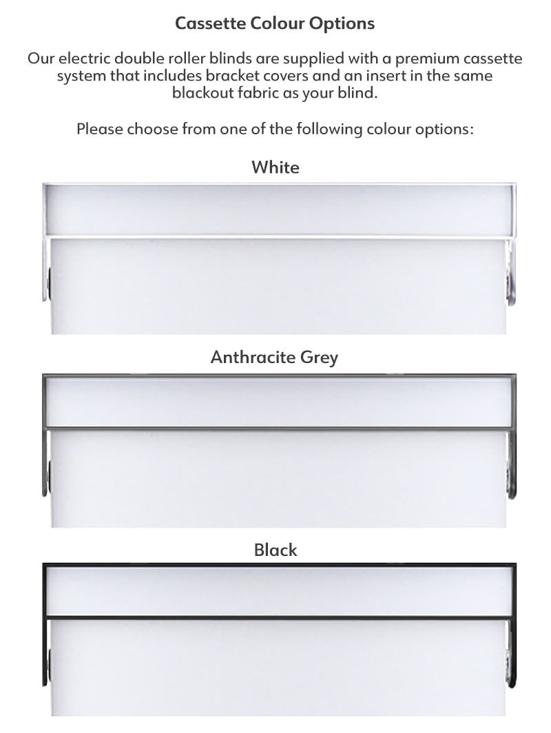 Blackout Elegant Grey and Sheer White Electric Double Roller Blind