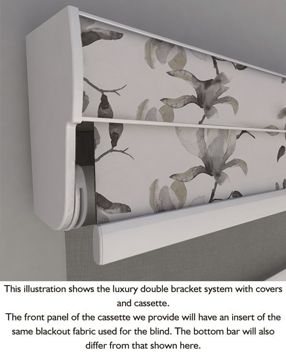 Black and Black 3% Sunscreen Electric Double Roller Blind