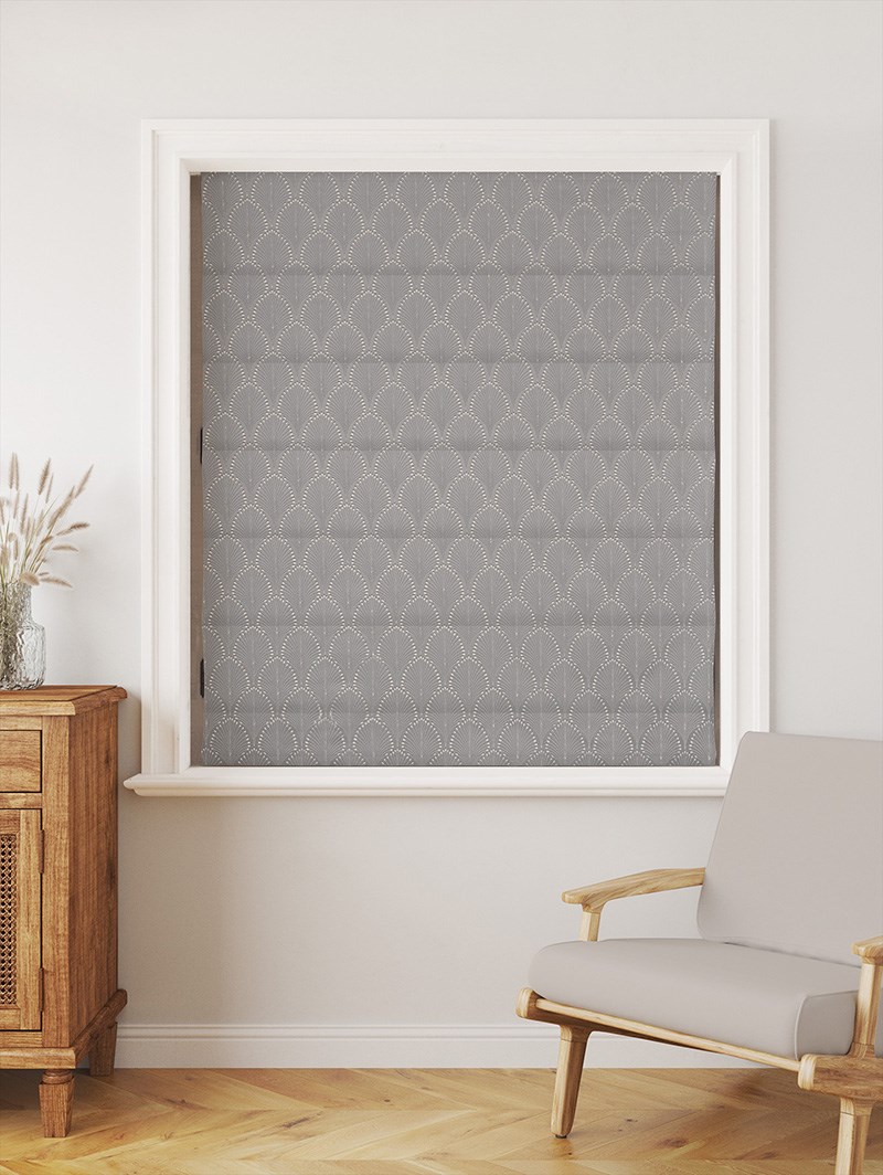 Boudoir Chrome Roman Blind