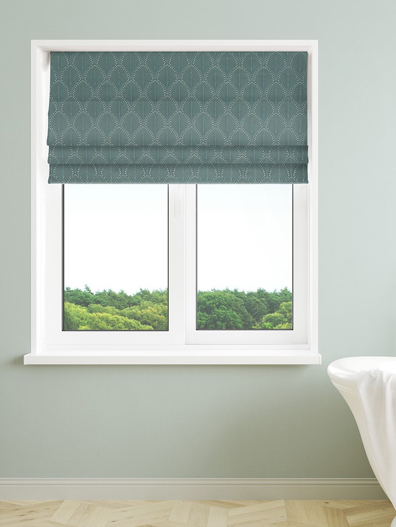 Boudoir Peacock Roman Blind