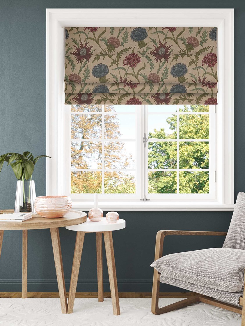 Acanthium Foxglove Roman Blind