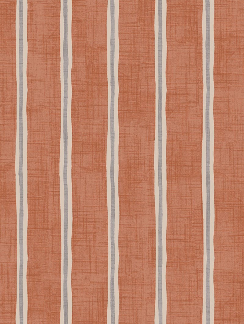 Rowing Stripe Paprika Roman Blind