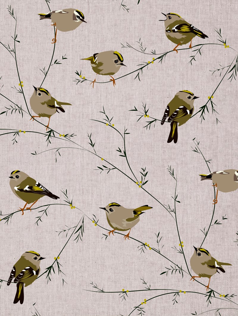 Goldcrest Roller Blind by Lorna Syson