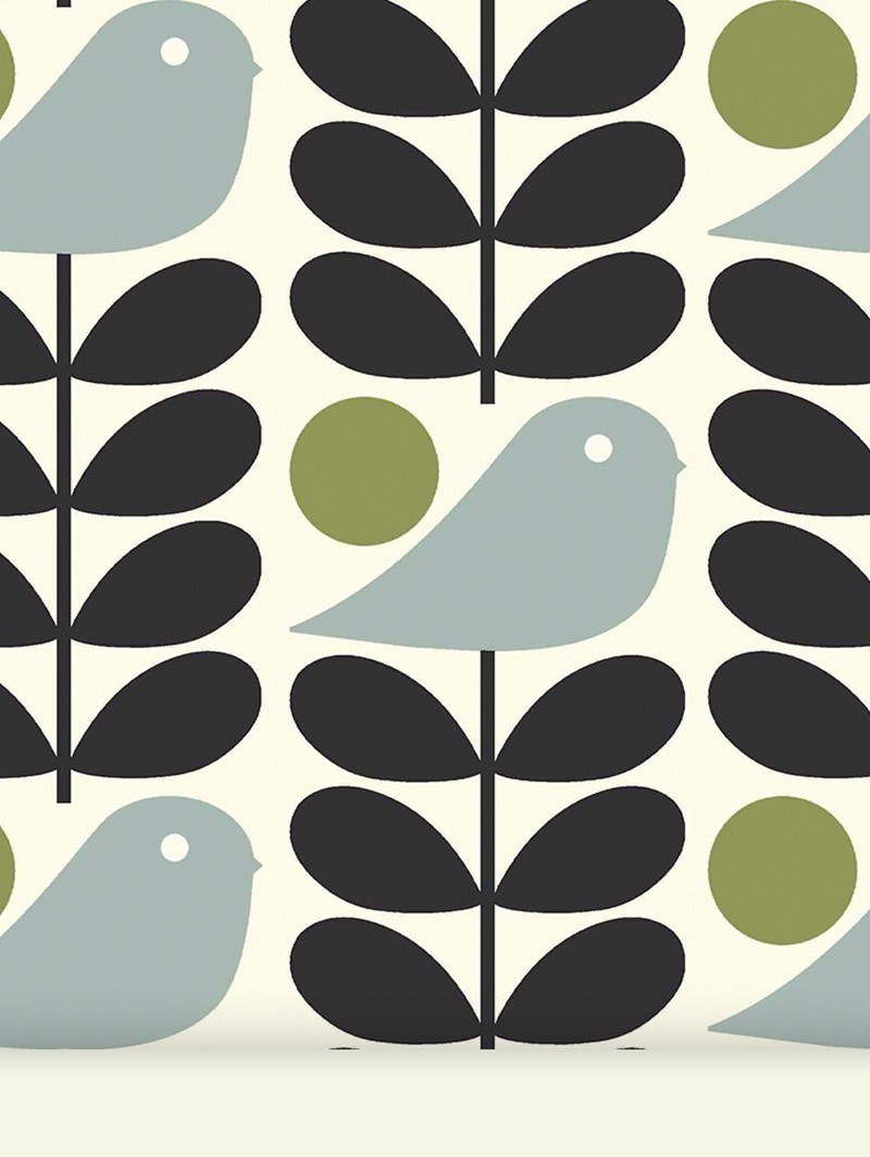 Orla Kiely Early Bird Granite Roller Blind