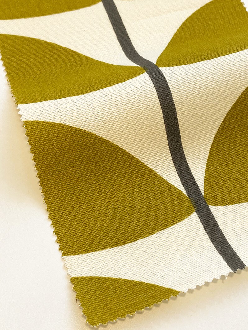 Orla Kiely Two Colour Stem Olive Roman Blind