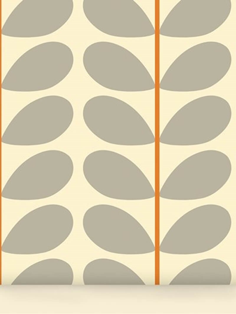 Orla Kiely Two Colour Stem Warm Grey Roller Blind