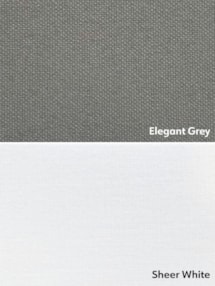 Blackout Elegant Grey and Sheer White Double Roller Blind