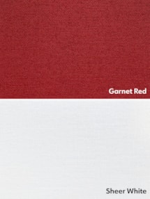 Blackout Garnet Red and Sheer White Double Roller Blind