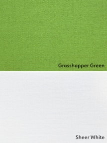 Blackout Grasshopper Green and Sheer White Double Roller Blind