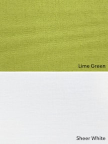 Blackout Lime Green and Sheer White Double Roller Blind