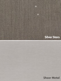 Blackout Silver Stars and Sheer Metal Double Roller Blind