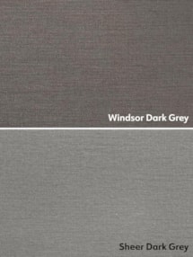 Blackout Windsor Dark Grey and Sheer Dark Grey Double Roller Blind