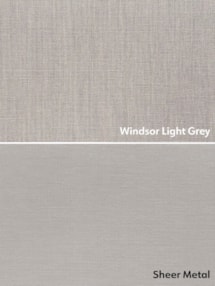 Blackout Windsor Light Grey and Sheer Metal Double Roller Blind