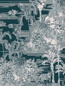 Tropical Toile Teal Roller Blind by Boon & Blake