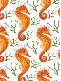 Seahorse Orange Roller Blind