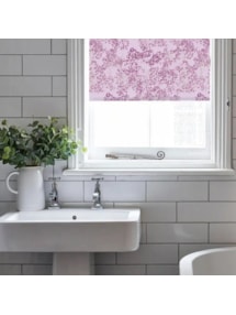 Arla Pink Electric Roller Blind by Lorna Syson