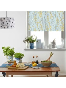 Broom and Bee Sky Electric Roller Blind by Lorna Syson