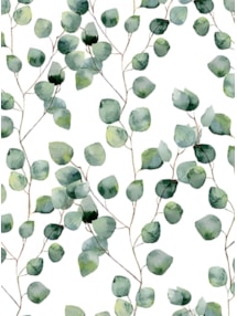 Climbers Natural Floral Leaf Roller Blind