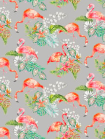 Tropical Flamingo Stone Floral Roller Blind