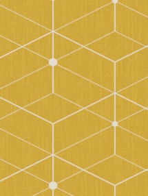 Illusion Yellow Geometric Roller Blind