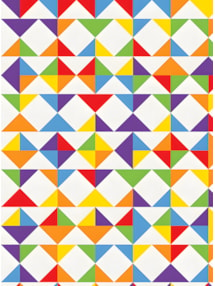 Rainbow Blocks Geometric Roller Blind