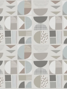 Segments Neutral Geometric Roller Blind