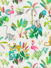 Jungle Jamboree Natural Childrens Roller Blind