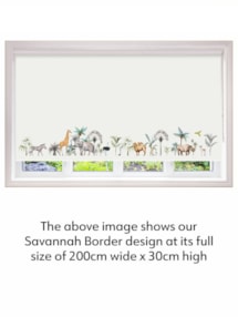 Safari Border Natural Childrens Roller Blind