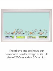 Safari Border Sky Childrens Roller Blind