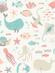 Under The Sea Pastel Childrens Roller Blind