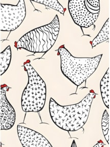 Chickens Cream Roller Blind