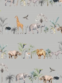 Kalahari Slate Safari Animal Childrens Roller Blind