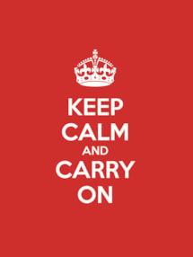 Keep Calm and Carry On Roller Blind