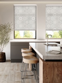 Moroccan Tile Grey Roller Blind