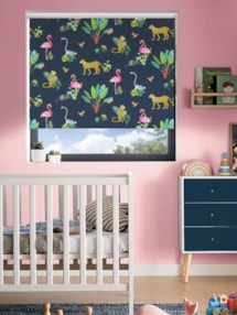 Safari Soiree Navy Childrens Roller Blind