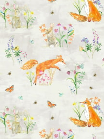 Spring Woodland Natural Childrens Roller Blind