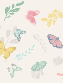 Butterfly Meadow Border Spring Roller Blind