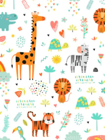 Happy Jungle Tangerine Blackout Roller Blind