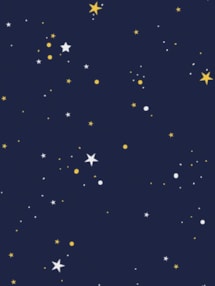 Starry Night Navy Blue Blackout Childrens Roller Blind