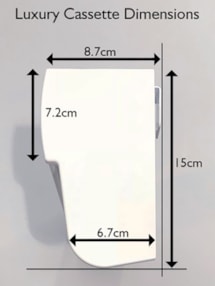 Black Electric Double Roller Blind Cassette Dimensions