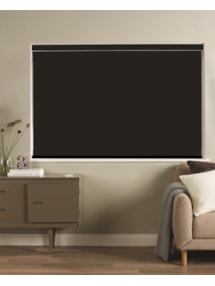 Black Electric Double Roller Blind