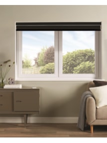 Black Electric Double Roller Blind