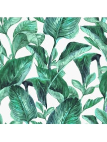 Jungle Leaves Aqua Floral Roller Blind